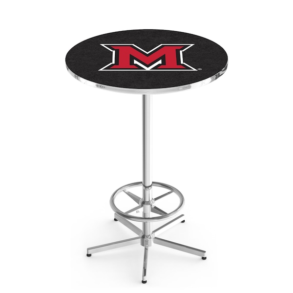 42" Chrome Miami (OH) Pub Table